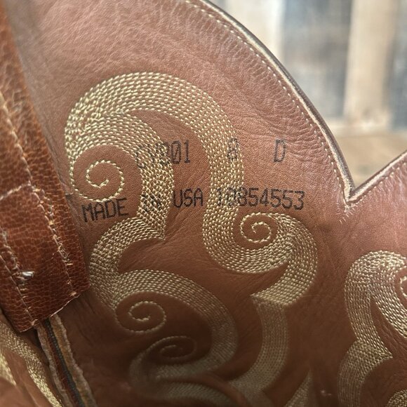 Tony Lama Vintage Full Quill Ostrich Cowboy Boots Mens 8 D - Picture 5 of 12